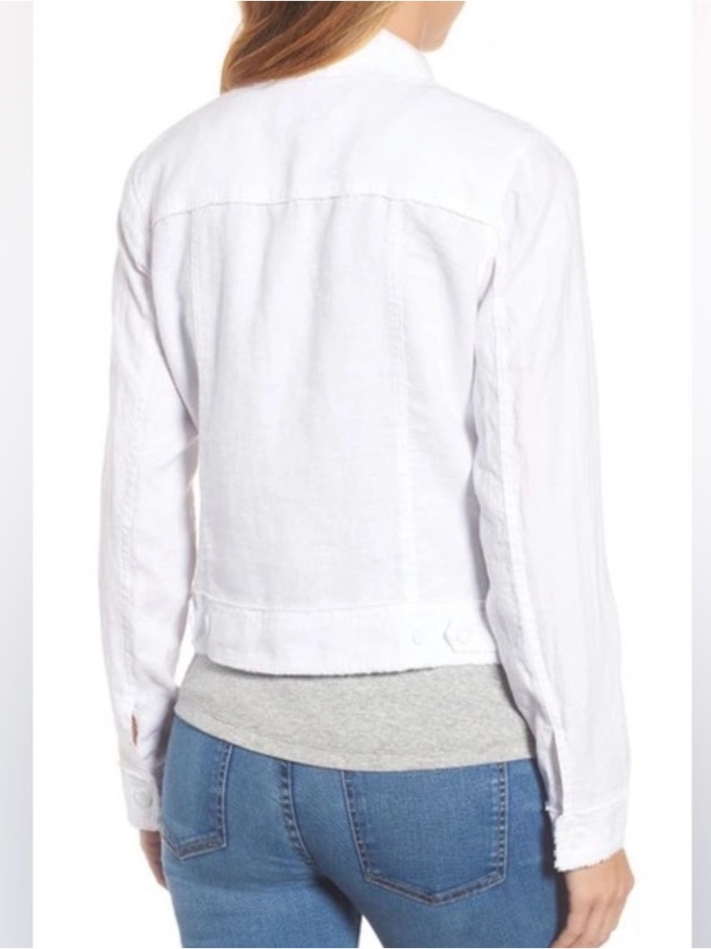 Tommy Bahama White Linen Jacket Two Palms Raw-Edge Small Classic Button-Front - Picture 6 of 13